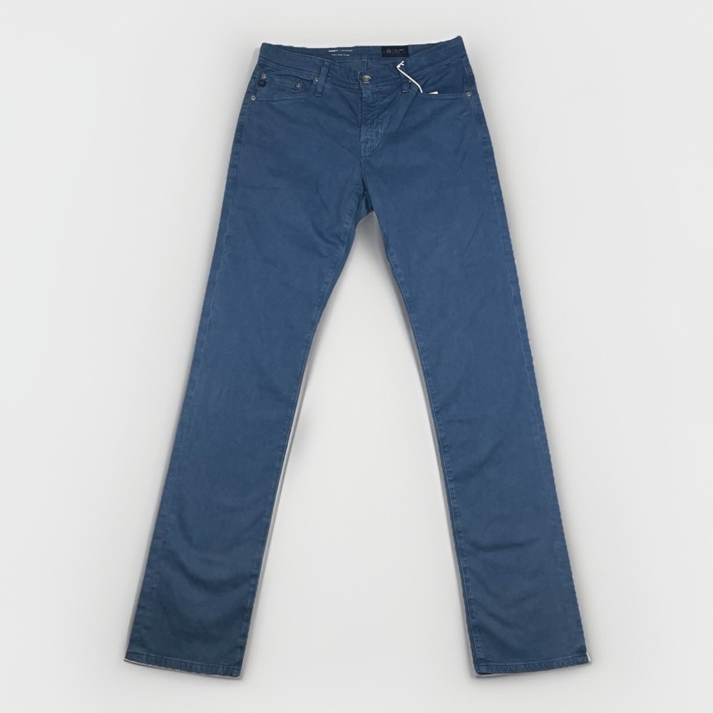 AG JEANS Everett Slim Straight Men 32x35* Pants Suede Italian Stretch Sateen NWT